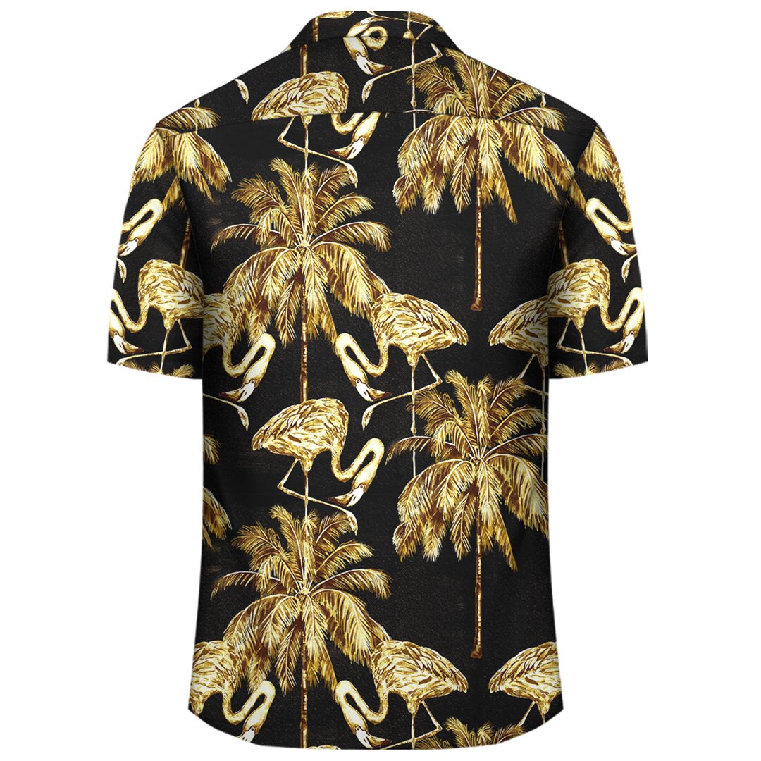 Hawaii Watercolor Flamingos Palm Trees Beautiful Seamless Hawaiian Shirt - Polynesian Pride