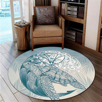 Hawaii Wave Kanaka Turtle Round Carpet - AH - Polynesian Pride