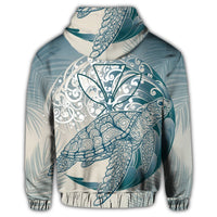 Hawaii Wave Kanaka Turtle Zip Hoodie - Polynesian Pride