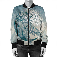 Hawaii Wave Kanaka Turtle Bomber Jacket - AH - Polynesian Pride
