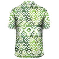 Hawaii White Seamless Ethnic Pattern Monstera Leaf Hawaiian Shirt - Polynesian Pride