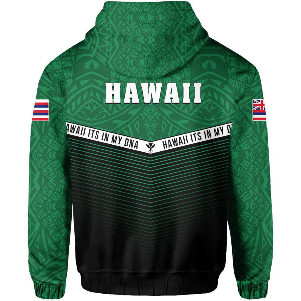 Hawaii Polynesian Zipper Hoodie Green Mix Style - Polynesian Pride