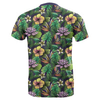 Hawaii Hibiscus and Plumeria Green T Shirt - Polynesian Pride