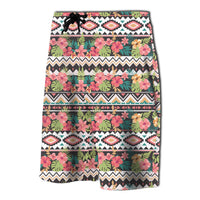 Hawaii Hibiscus Ethnic Mix Tropical Flower Board Shorts - Polynesian Pride