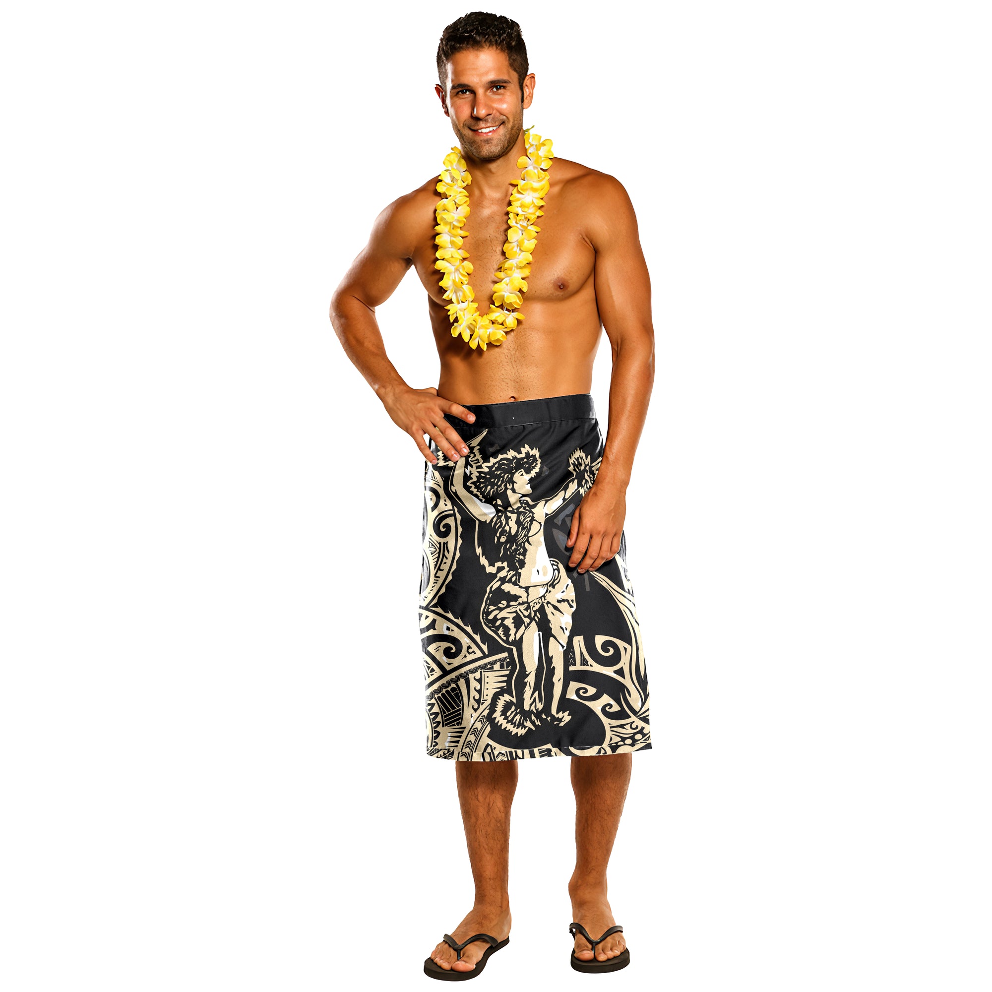 Hawaii Lavalava - Hula Girl One Size Black - Polynesian Pride