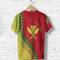 Hawaii T Shirt Kanaka Maoli Flag Map Polynesian Tattoo K6 - Polynesian Pride