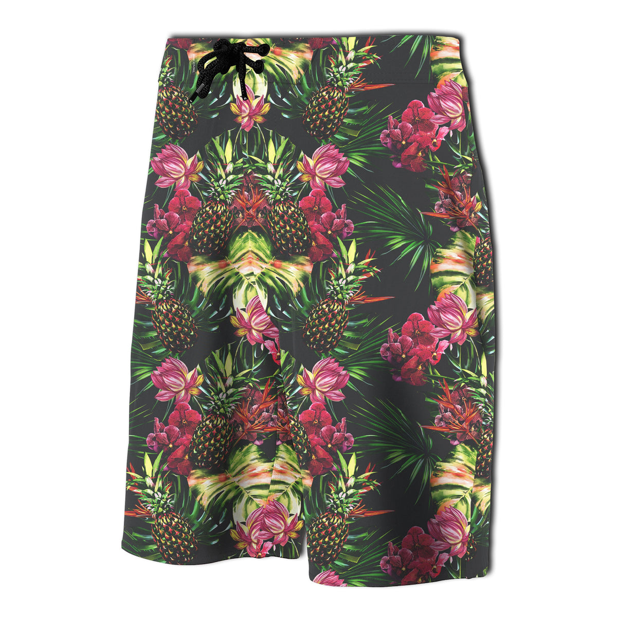 Hawaii Palm Leaves Pineapples Jungle Leaf Board Shorts - Polynesian Pride