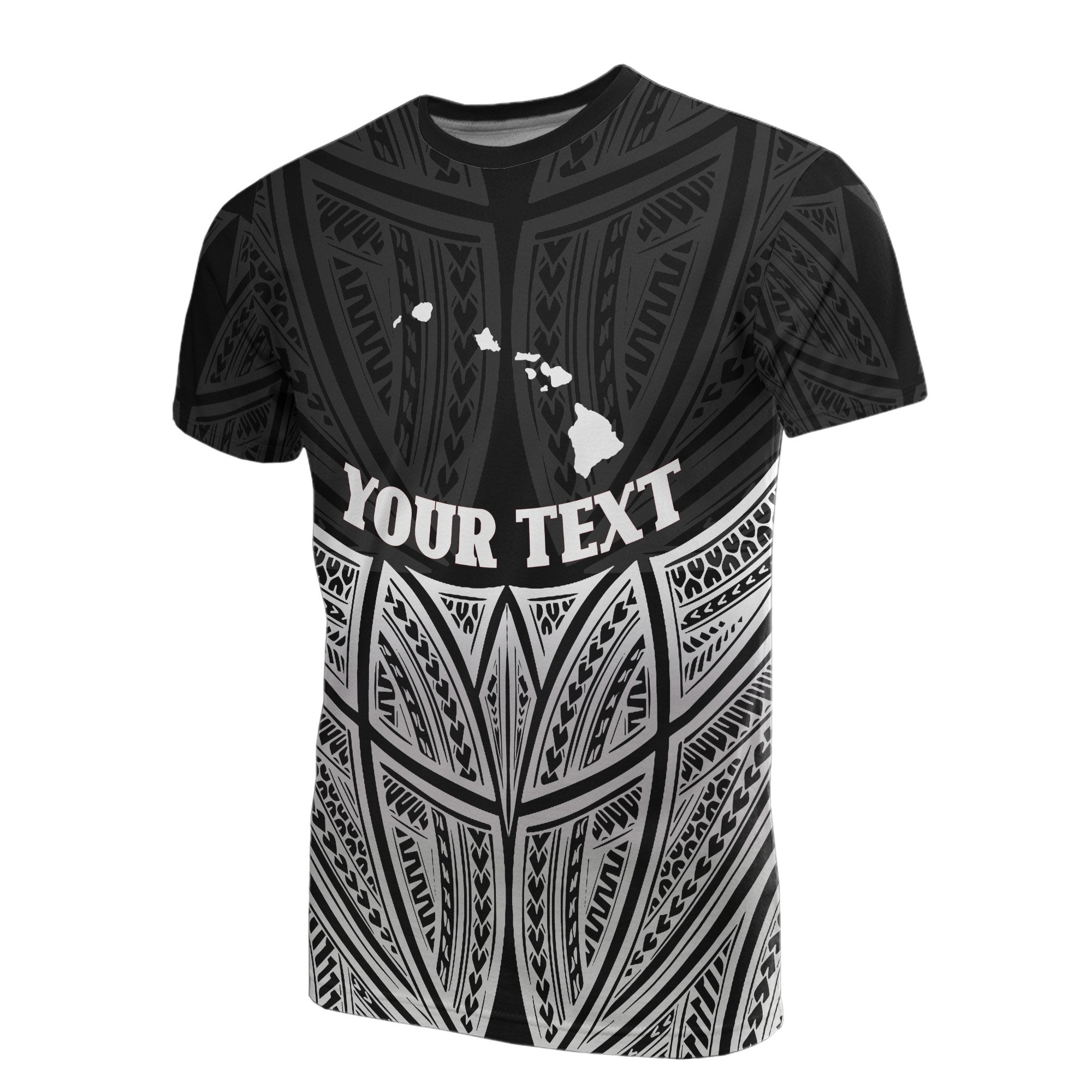 Hawaii Polynesian Custom T Shirt Black Pride Map and Seal Unisex Black - Polynesian Pride