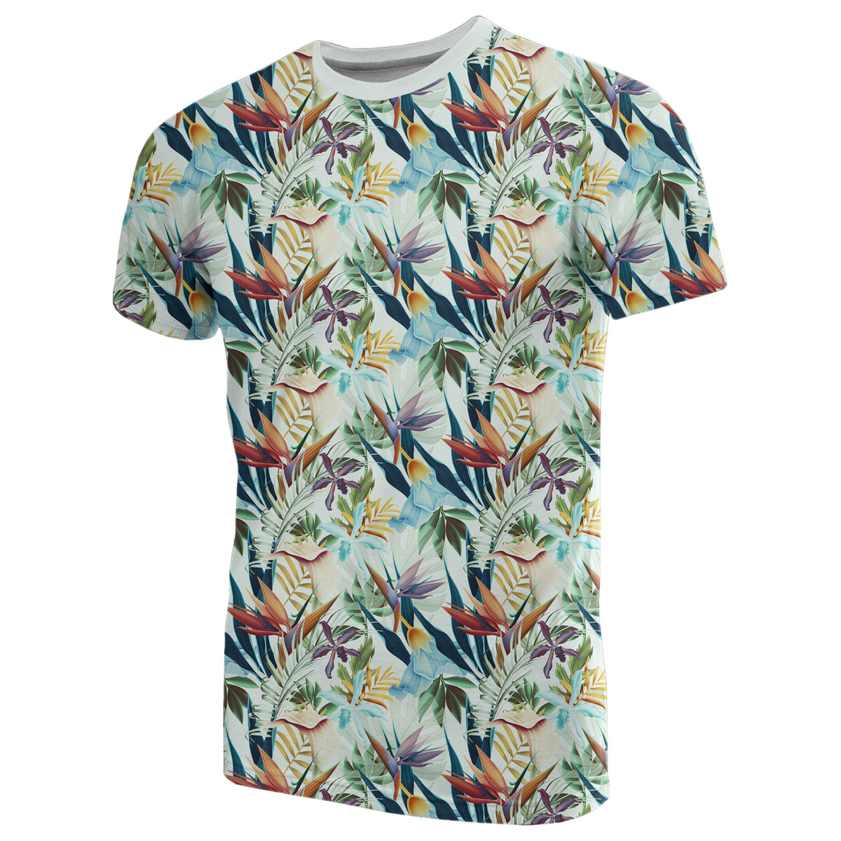 Hawaii Seamless Tropical Flower Plant and Leaf T Shirt - Polynesian Pride