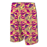 Hawaii Seamless Tropical Flower Plant Pattern Board Shorts - Polynesian Pride