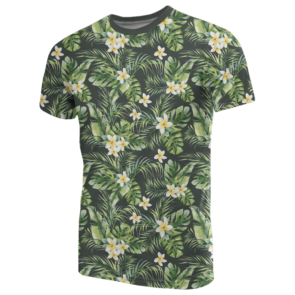 Hawaii Summer Plumerias Flowers Palm Tree Monstera Leaves T Shirt - Polynesian Pride