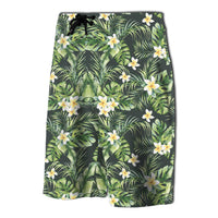 Hawaii Summer Plumerias Flowers Palm Tree Monstera Board Shorts - Polynesian Pride