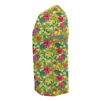 Hawaii Tropical Leaves and Flowers T Shirt - Polynesian Pride