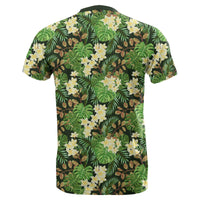 Hawaii Tropical Leaves and Plumeria T Shirt - Polynesian Pride