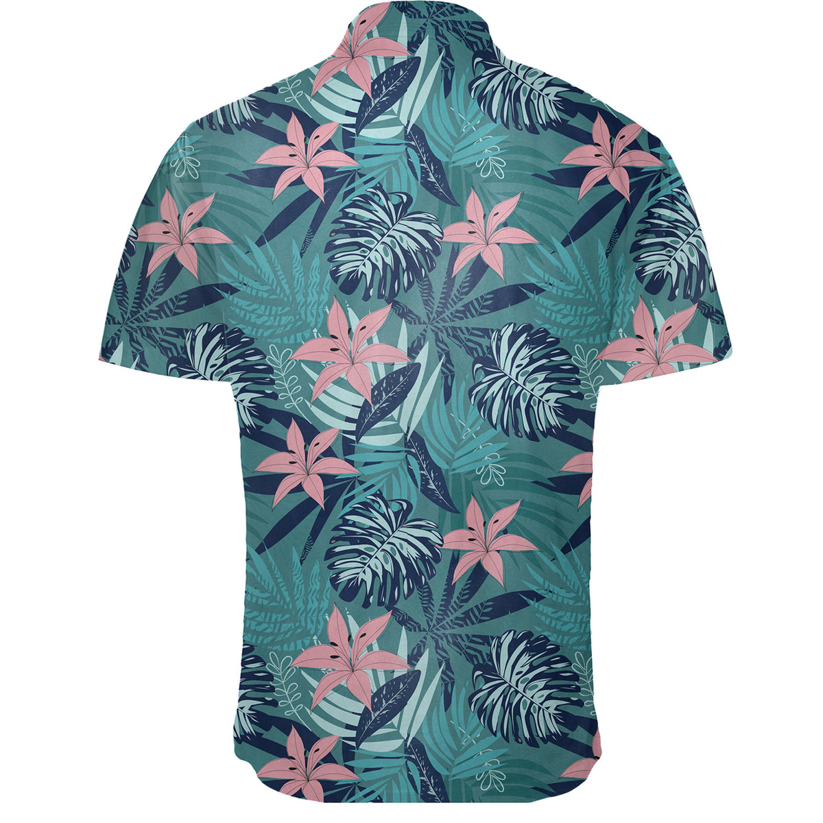 Hawaiian Shirt - Tropical Monstera Leaf Blue Shirt - Polynesian Pride