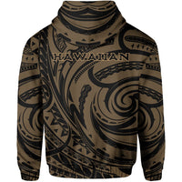 Kakau Gold Hawaii Warrior Football Hoodie - Polynesian Pride