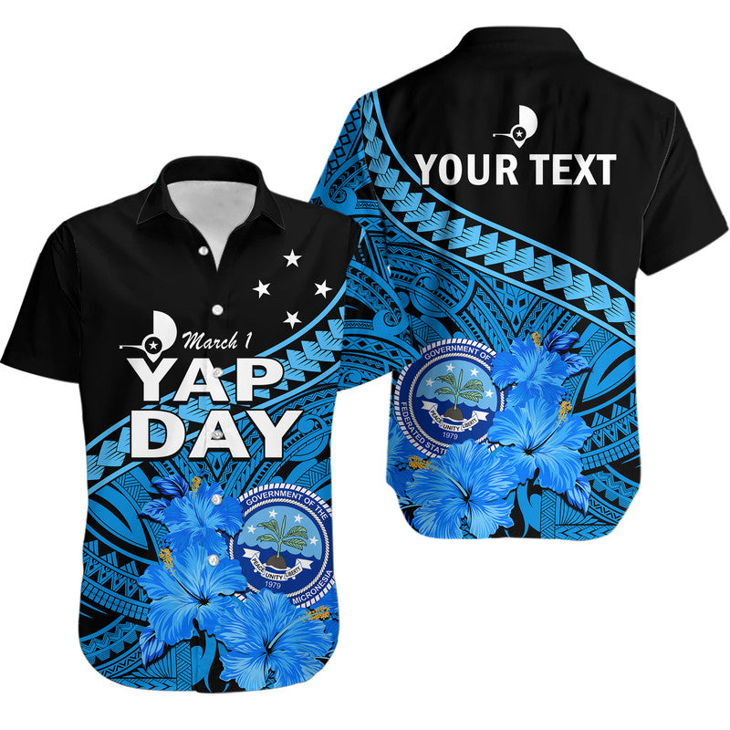 (Custom Personalised) Yap State Day Hawaiian Shirt Yap Flag and FSM Seal LT9 Blue - Polynesian Pride