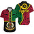 (Custom Personalised) Vanuatu Hawaiian Shirt Tribal Vanuatu Coat Of Arms Flag Style LT9 Black - Polynesian Pride