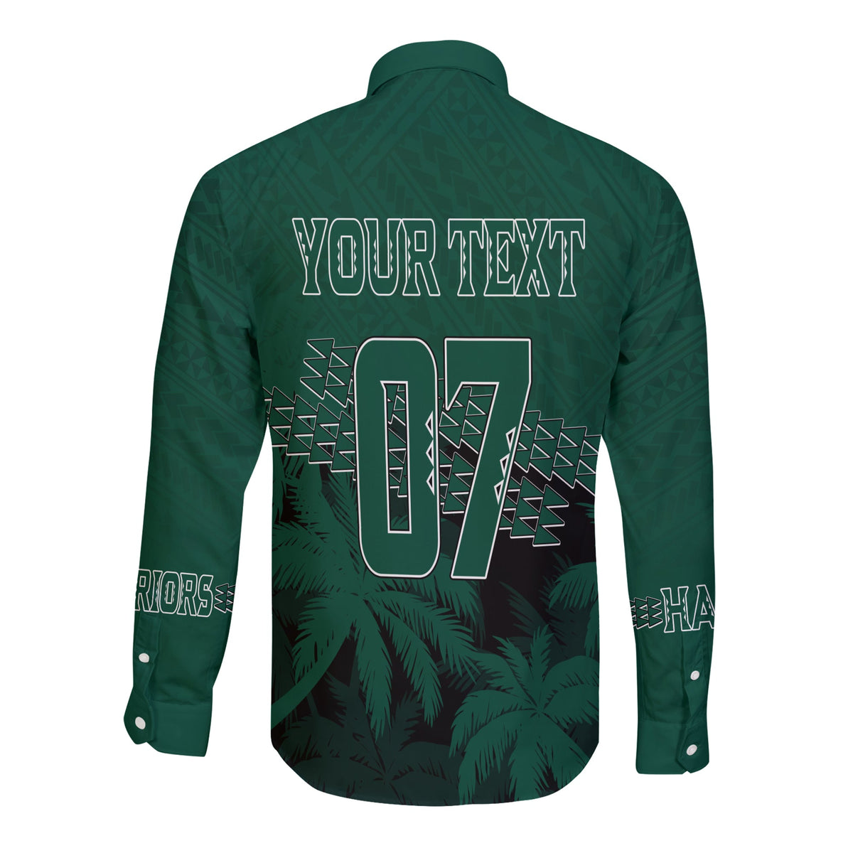 Personalised Hawaii Rainbow Warriors Long Sleeves Button Shirt Laau Pama LT7 - Polynesian Pride