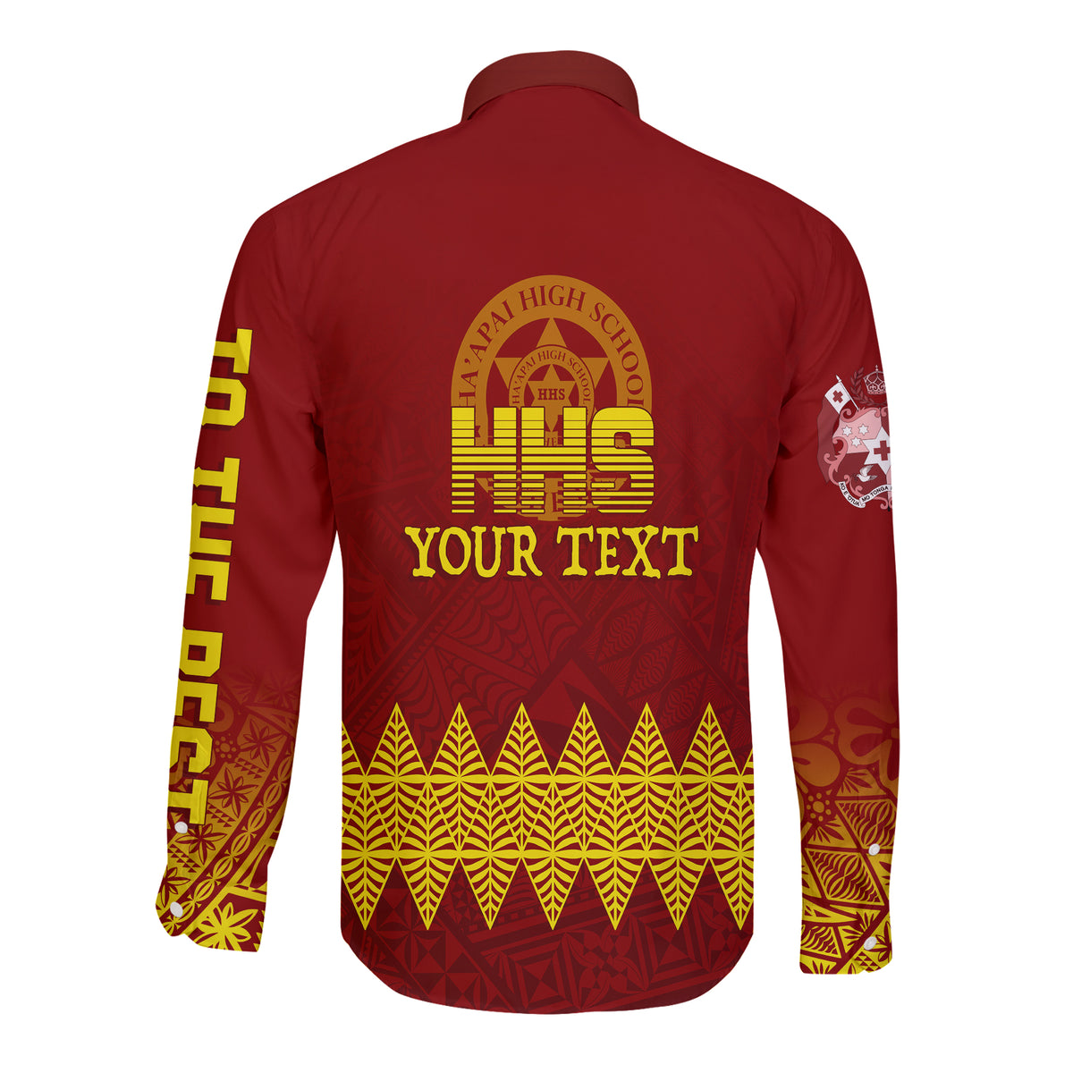 (Custom Personalize) Tonga Ha'apai High School Hawaii Long Sleeve Button Shirt HHS To The Best LT7 - Polynesian Pride
