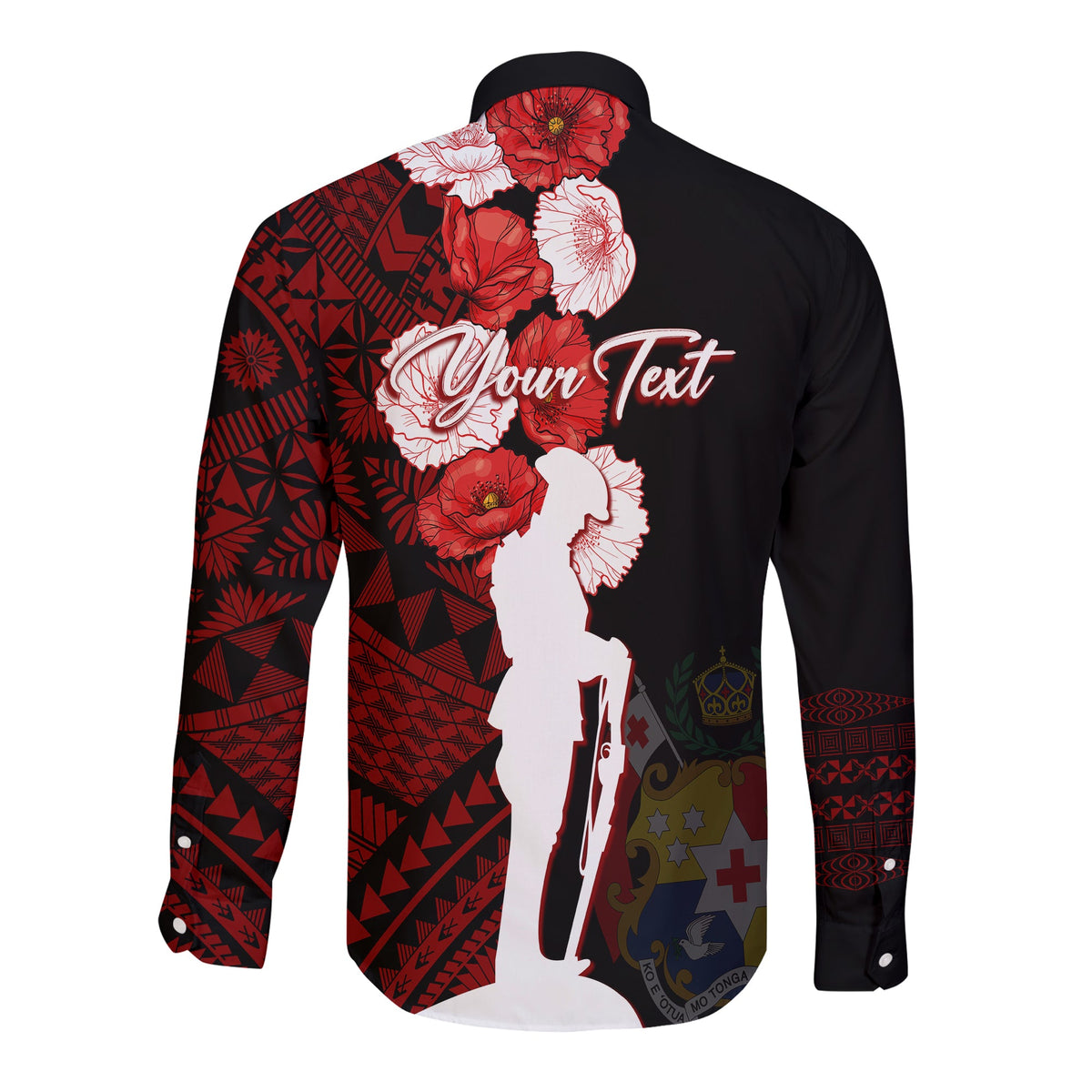 Tonga Long Sleeves Button Shirt Anzac Day Lest We Forget LT7 - Polynesian Pride