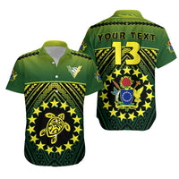 (Custom Personalised) The Kuki's Hawaiian Shirt Cook Islands Rugby - Custom Text and Number LT13 Unisex Green - Polynesian Pride
