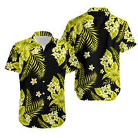 Polynesian Couple Outfits Hawaii Summer Colorful Matching Dress and Hawaiian Shirt Yellow LT6 - Polynesian Pride