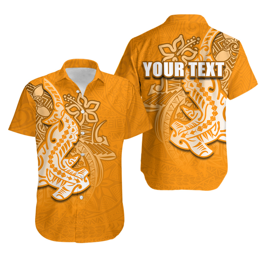 Custom Polynesian Matching Dress And Shirt with Tribal Hammerhead Shark Wheat LT6 - Polynesian Pride