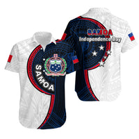 Samoa Independence Day Tribal Tattoo Hawaiian Shirt No.3 LT6 Unisex White - Polynesian Pride