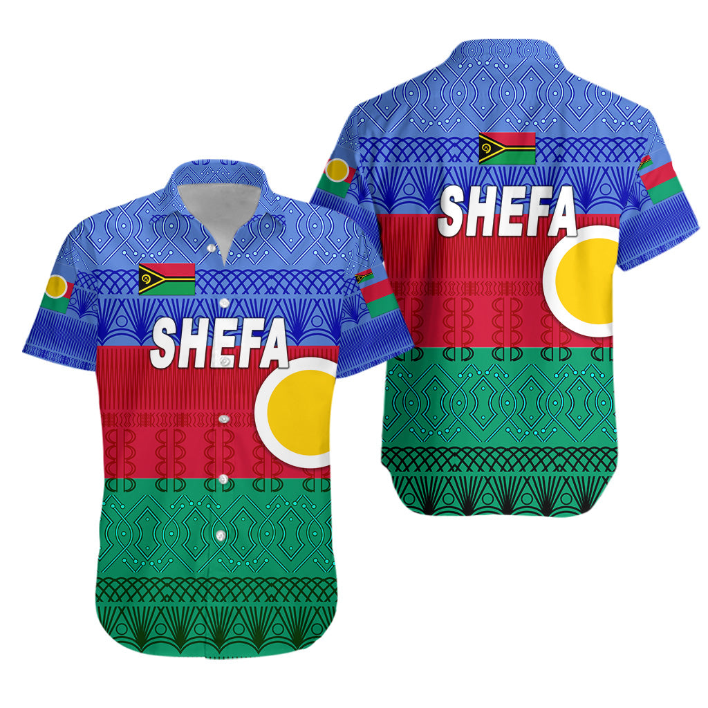 Shefa Province Hawaiian Shirt Vanuatu Pattern Traditional Style LT8 Unisex Blue - Polynesian Pride