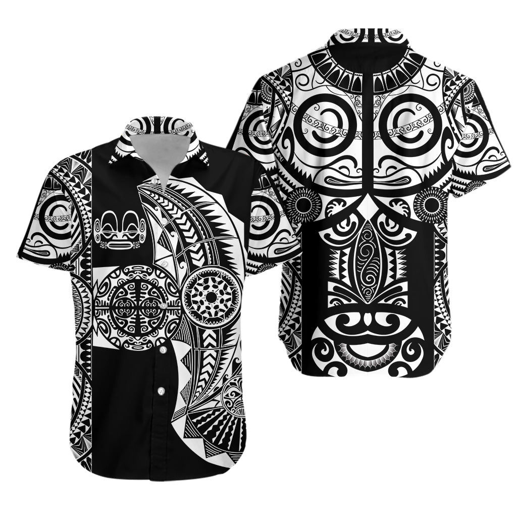 Marquesas Islands Hawaiian Shirt Marquesan Tattoo Original Style - Black LT8 - Polynesian Pride