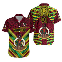 (Custom Personalised) Vanuatu Special Independence Anniversary Hawaiian Shirt Creative Style - Red, Custom Text And Number LT8 Unisex Red - Polynesian Pride