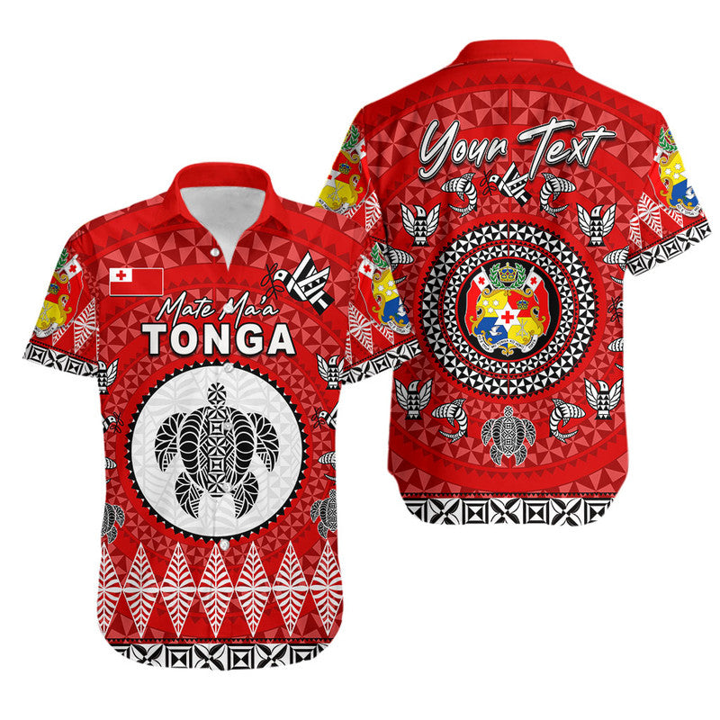 (Custom Personalised) Mate Ma'a Tonga Ngatu Fonu Rugby Hawaiian Shirt LT6 Unisex Red - Polynesian Pride