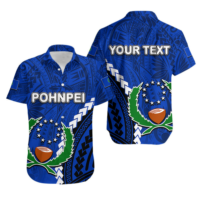 (Custom Personalised)Pohnpei Hawaiian Shirt Polynesian Style LT6 Unisex Blue - Polynesian Pride