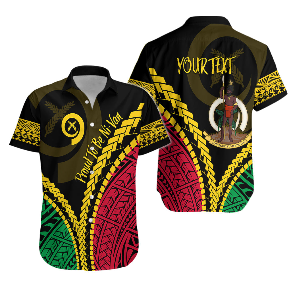 Vanuatu Personalised Hawaiian Shirt Proud Ni - Van Special Version LT7 Unisex Black - Polynesian Pride