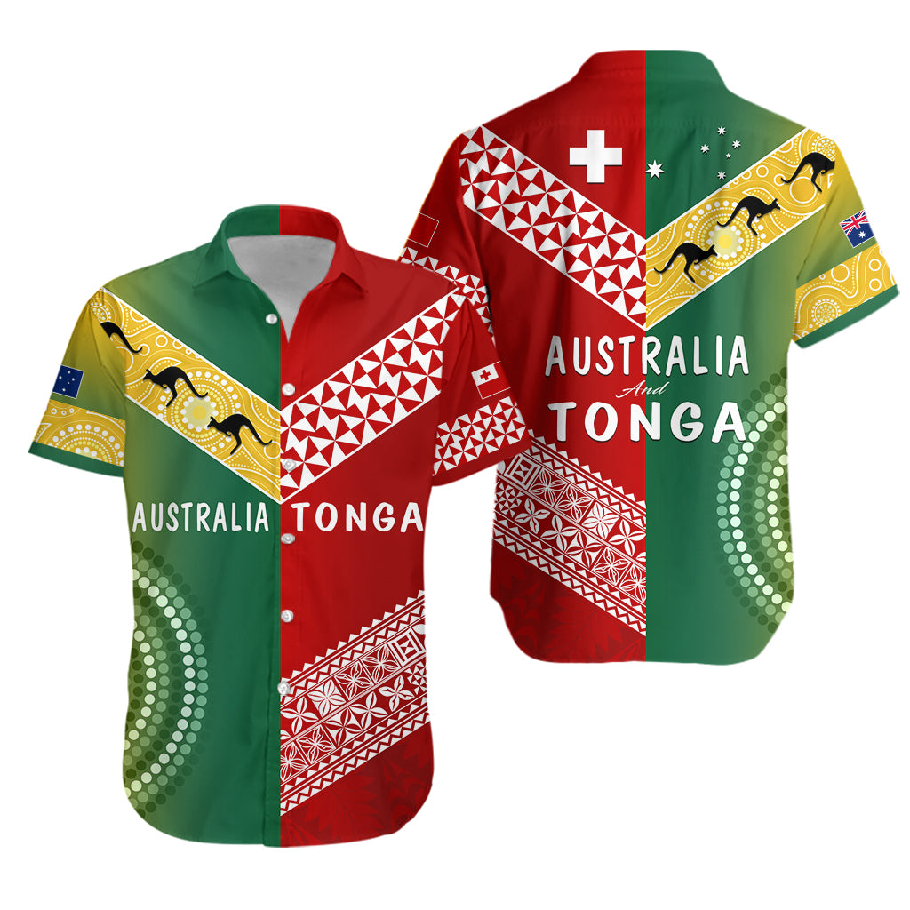 Australia and Tonga Hawaiian Shirt Version Special LT13 Unisex Red - Polynesian Pride