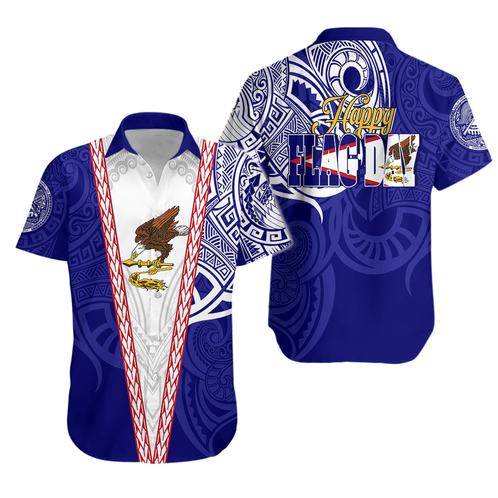 American Samoa Flag Day Hawaiian Shirt Mix Style LT7 Unisex Blue - Polynesian Pride
