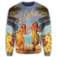 Hawaiian Aloha Hula Girl Hibiscus Polynesian Sweatshirt - AH - Polynesian Pride