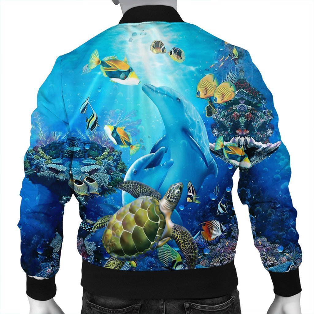 Hawaiian Animal Ocean Bomber Jacket - AH - Polynesian Pride