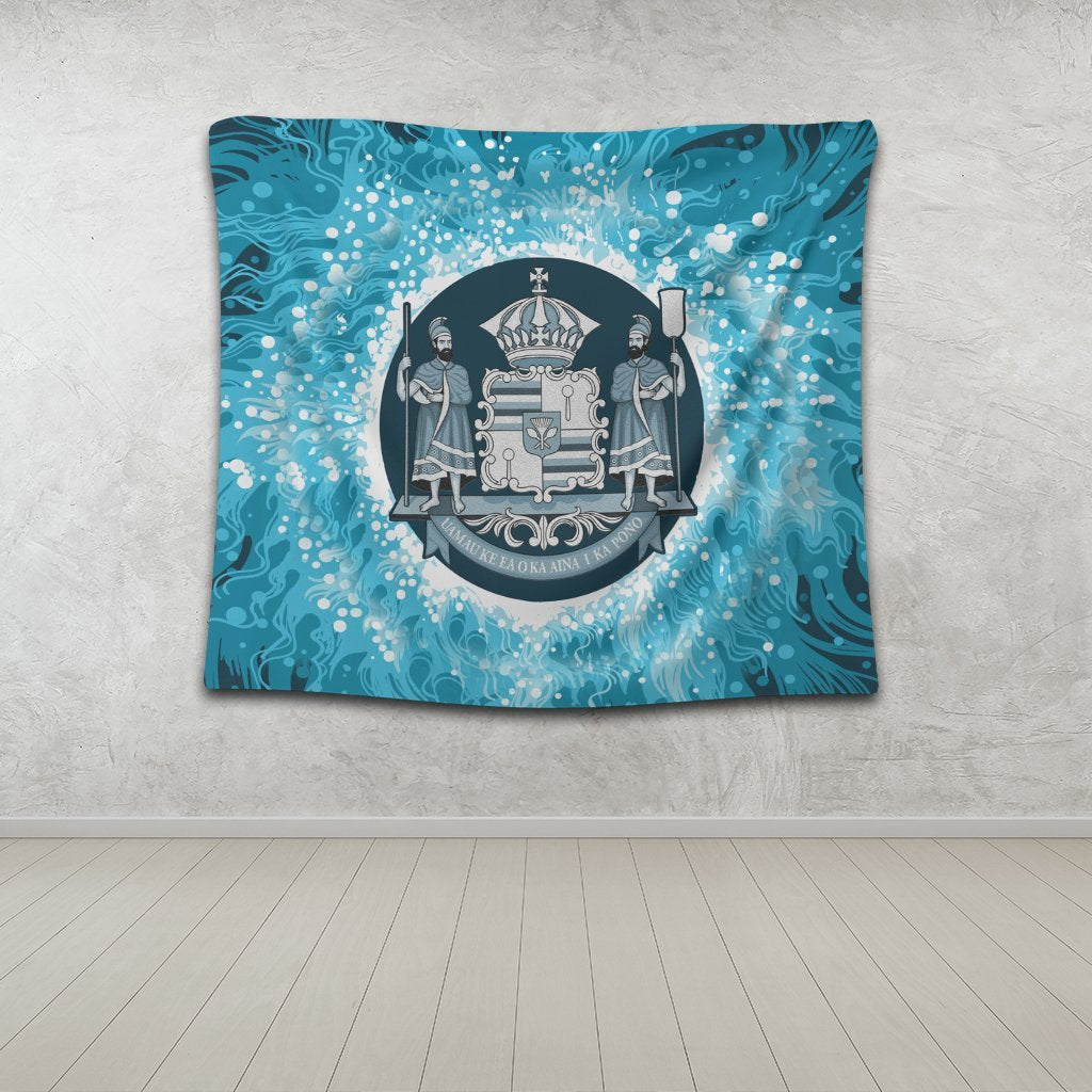 Hawaiian Coat Of Arms Polynesian Tapestry - AH - Polynesian Pride