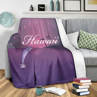 Hawaiian Dolphin Violet Polynesian Premium Blankets - AH - Polynesian Pride