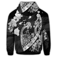 Hawaiian Fish Hook Hibiscus Banzai Surfing Polynesian Hoodie - Polynesian Pride