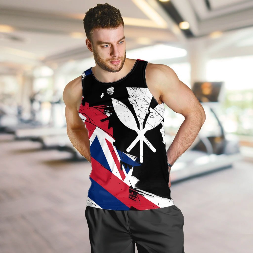 Hawaiian Flag Hawaii Map Kanaka Polynesian Tank Top - Classic Style - Polynesian Pride