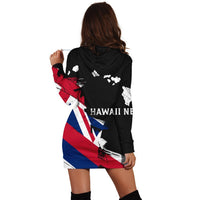 Hawaiian Flag Hawaii Map Nei Polynesian Hoodie Dress - Classic Style - Polynesian Pride