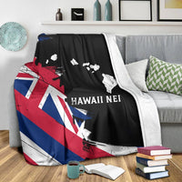 Hawaiian Flag Hawaii Map Nei Polynesian Premium Blankets - Classic Style - Polynesian Pride
