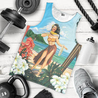 Hawaiian Hibiscus Aloha Hula Girl Dance On The Beach Tank Top - AH - Polynesian Pride