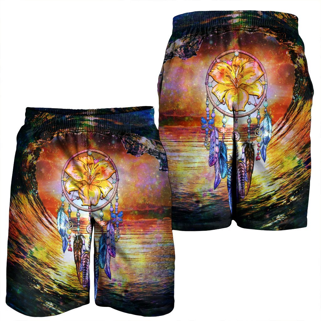 Hawaiian Hibiscus Dreamcatcher Wales Night Men's Shorts - AH - Polynesian Pride