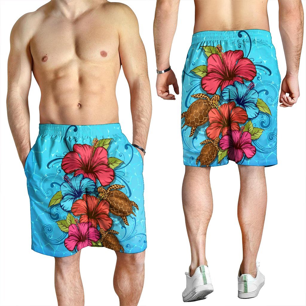 Hawaiian Hibiscus Flower Soulful Men's Shorts - AH - Polynesian Pride