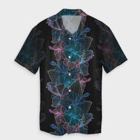 Hawaiian Hibiscus Full Color Polynesian Hawaiian Shirt - AH Unisex Black - Polynesian Pride