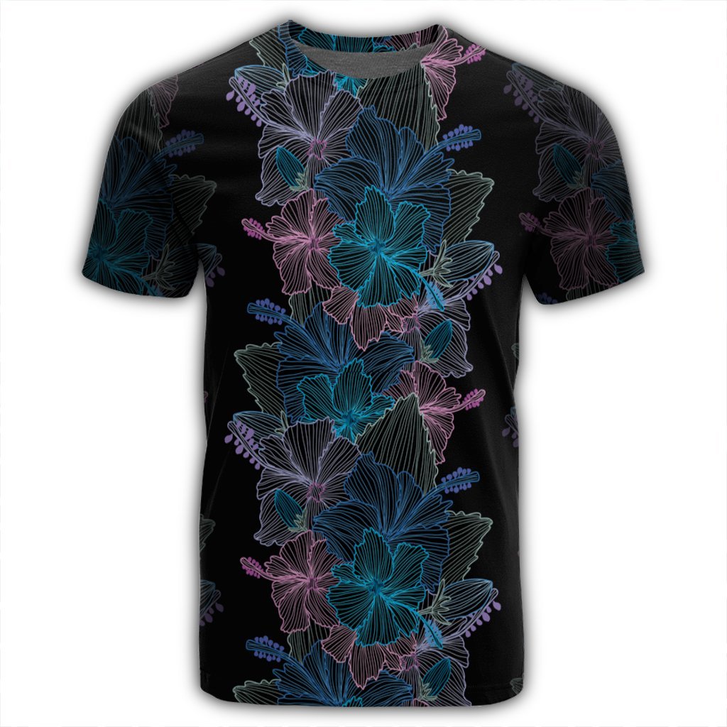 Hawaiian Hibiscus Full Color Polynesian T Shirt - Polynesian Pride